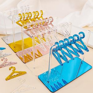 Jewelry Pouches 8pcs Coat Hanger Polymer Clay Soft Pottery Earrings Stand Organizer Shape Tabletop Display Holder For Earring