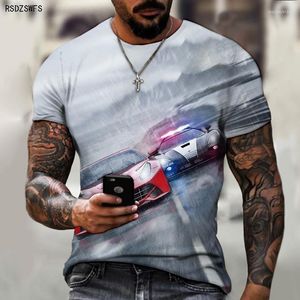Herren-T-Shirts der Marke Herren, hochwertiger 3D-Druck, exklusives Design, Geschwindigkeit und Leidenschaft, Rennen, cool, bequem, supergroße Größe