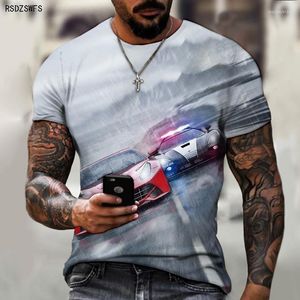 メンズTシャツブランドメンズ高品質3Dプリント排他的デザインスピードとパッションレースクールな快適な超大規模