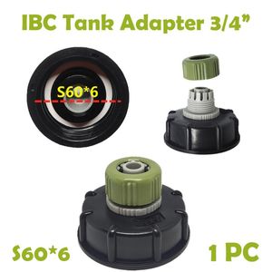 Urządzenia do podlewania plastikowe adapter zbiornika IBC Hoselock Zasilanie S60x6 Grusta gwintowana interfejs czapki do złącza adaptera 3/4 
