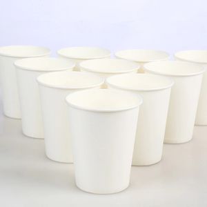 Özel baskılı tek kullanımlık fincan beyaz kağıt fincan sıcak kahve kağıt bardaklar kahve çay süt fincan içme