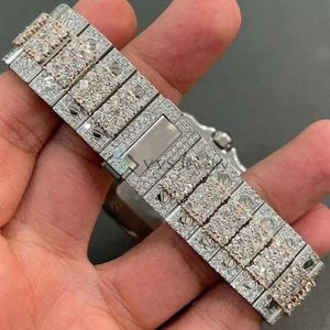 Iced Out Santtos Uhr | y Automatik, Schweizer Fabrikat | Raised Layer DEF VVS Moissanite Studded Stainls Steel, Luxury WatchR4U2