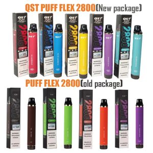 Yeni 2% 5% Seçenekleri PUFF FLEX 2800 Puflar Tek Kullanımlık Barlar Vape Kalem 10ML Kartuş Önceden Doldurulmuş e Sigaralar Buharlaştırıcılar Taşınabilir Buhar Cihazı
