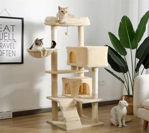 Katzenmöbel Kratzer Drop Tree Turm mit großer Wohnung gemütlich