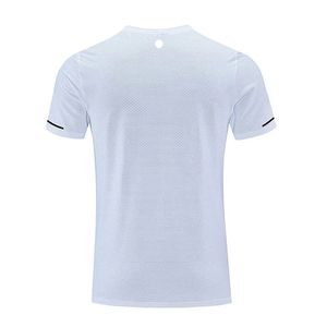 LL-R661 Men Yoga Outfit Gym T shirt Exercise & Fitness Wear Sportwear Trainning Basketball Quick Dry Ice Silk Shirts Outdoor Tops Short Sleeve Elastic Breathable