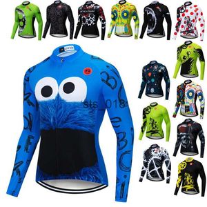 Koszulki rowerowe Topy zabawne koszulki rowerowe długie rękawy Mężczyźni jesienne ubrania rowerowe Tops Road Mtb Rowery Jersey Jersey Jersey Jerter