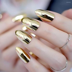 Ложные гвозди революционные золотые зеркальные ногтя