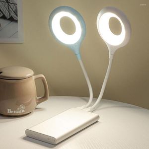 Table Lamps Portable USB Direct Plug Mini Foldable Lamp Bedroom Bedside Lighting Dormitory Student Reading Light Home Night