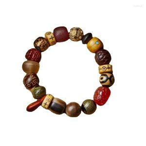 Pulseira de fios de dezoito contas de oração masculina e feminina Eaglewood Bodhi AGate Rosary Hand Toy Lucky Cinnabar Bracele