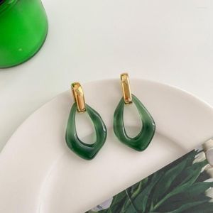 Stud Earrings Clear Resin Acrylic For Women Hollow Drop Trendy Geometric Statement Girls Fashion Jewelry Gift