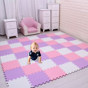 Play Mats Baby EVA Foam Puzzle Play Mat kids Rugs Toys carpet for childrens Interlocking Exercise Floor Tiles Each 29cmX29cm 230303