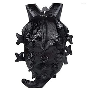 Сумки для хранения 3D рюкзак Дракона Реалистичная черная милая школьная сумка с школьными веществами с шипами для взрослых мужчин