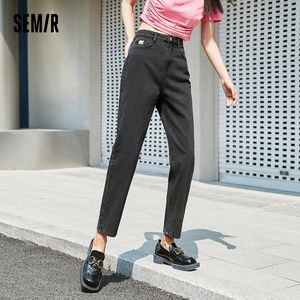 Women's Jeans Semir Jeans Women Cotton All-Match Tapered Pants Slim Autumn Trousers Pants For Woman Hong Kong Style Carrot Pants 230303