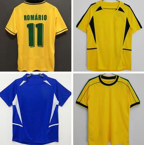 Brasil Retro Soccer Jerseys 1994 1998 2002 Ronaldinho Kaka R. Carlos Camisa Maillot Futebol Brasils Rivaldo Classic Vintage de Foot Jersey målvakt Fotbollströja