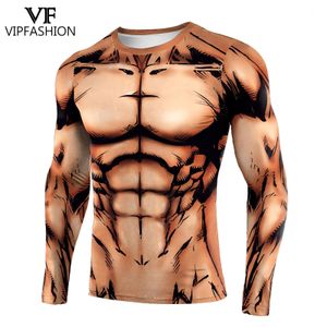 Homens Camisetas VIP Moda Manga Longa Secagem Rápida Musculação Workout Tops Compressão Running T Shirt Homens Muscle Impressão Tee Roupas 230302