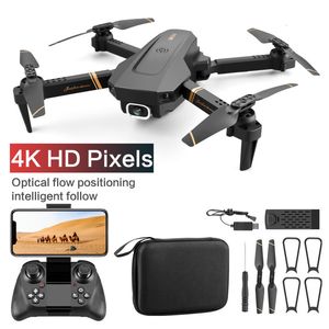 Intelligent UAV V4 RC Drone 4K HD Wide Vinle Camera 1080p WiFi FPV Drone Dual Camera Quadcopter RealTime Transmission Helicopter Toys 230303