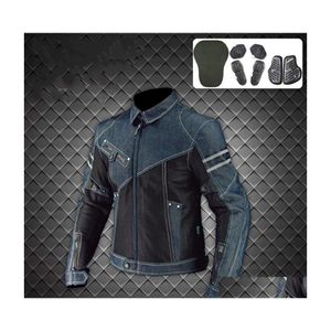 car dvr Motorcycle Apparel Komine Jacket Jk006 Denim Mesh Racing Suit Locomotive Antifall Clothing Riding Moto Drop Delivery Mobiles Motorcy Dhdos