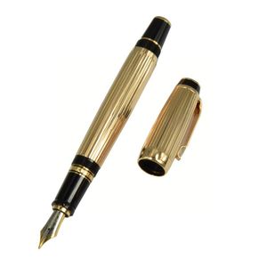 Yamalang Classic Luxury Pen Gold Drawing Design Ink Pennen met boorkleur Random Cap goed geschenk van hoogwaardige metalen textuur260y