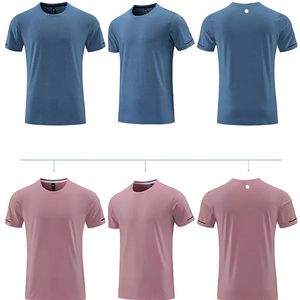 LL-R661 Men Yoga Outfit Gym T shirt Exercise & Fitness Wear Sportwear Trainning Basketball Running Ice Silk Shirts Outdoor Tops Short Sleeve Elastic Breathable