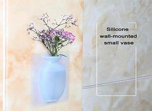 Jarrones Magia Silicona suave Silicona Vintage Pot de flor transparente Pegatina de pared de la pared Decoración del hogar Puerta de jardín de jardín 7476876