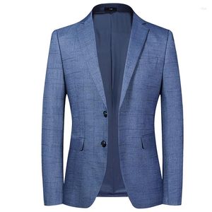 Ternos masculinos 2023 Blazers xadrezas Casar masculino Male formal slim fit