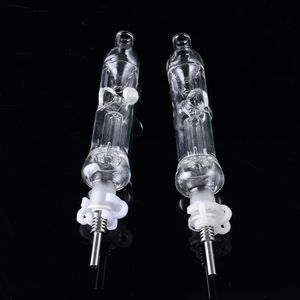 Small Clear Hookahs Smoking Accessories Household Sundries Glass Bong With 18cm 15cm Heigh Ash Catchers 2mm Thickness Hookah NC12