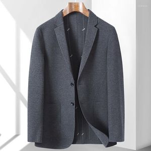 Mäns kostymer 2023 Autumn High-End Menkläder Enkel sömlösa för lätt affärsavfall Blazers Blaser Masculino FCY1746