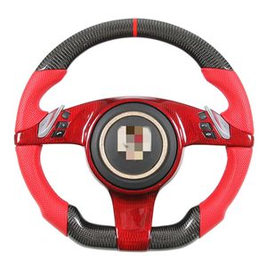 Customized Carbon Fiber LED Car Racing Wheel Steering Wheel Fit Por-sche Cayenne