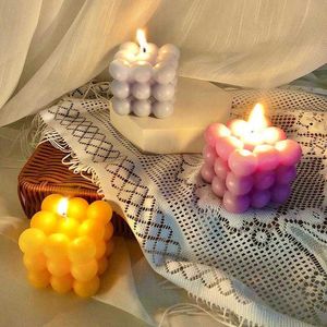 Perfumado 1pcs/3p Ins Creative Rubik's Aromaterapia Decoração Mais Sabores Para Casa Lembrança de Casamento Luz de Vela
