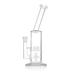 10 inches straight tube hookahs clear glass water pipe with cross and sprinkler two types percolator 14mm female joint