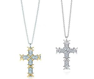 Goldkreuz gefüllt Großhandel handgemachten Schmuck Kettenglied Anhänger Halskette Designer für Frauen Männer Set Paar Mode Hochzeit Party Thanksgiving Day Valentinstag Mädchen