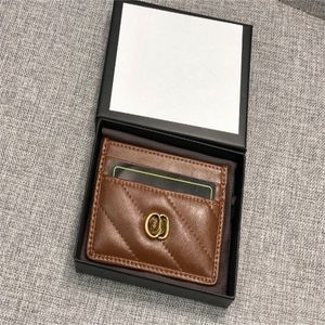Top quality wallet luxury Designer Card Holder Mini Wallet Genuine goya Leather purse Fashion Womens Purses Key Ring Credit Coin Mini Bag Charm Brown GCS Wallet