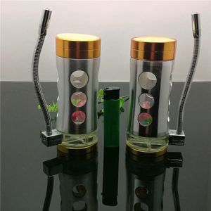 2023 Europe and Americaglass pipe bubbler smoking pipe water Glass bong Lighter steel pot