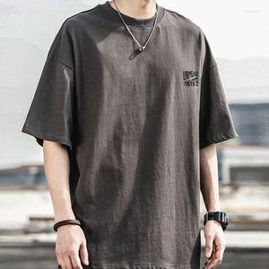 T-shirt da uomo Harajuku T-shirt da uomo casual Fronte e retro Scritta Stampa Semplicità Moda Jogger Maglietta da uomo Abbigliamento comodo e largo