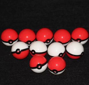 Pokeball dab kavanoz silikon kauçuk balmumu kapları 6ml top kırmızı beyaz saklama kutusu sigara aksesuarları yağ kuru bitki balmumu dabber aletleri