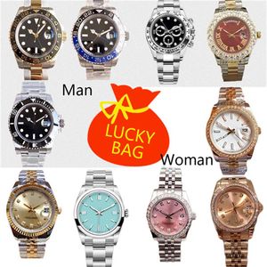 Regali di lusso uomini Donne Movimento automatico Orologi Super Lucky Mystery Boxes 2021 più popolari Nuove premium a sorpresa premium casuali 1pcs wat185w