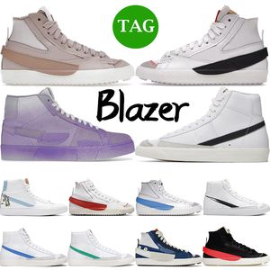 2023 blazer mid 77 Vintage Casual shoes White Black men Fashion blazers Jumbo Low women sneakers Bright Crimson Pink Oxford Designer outdoor sports trainers