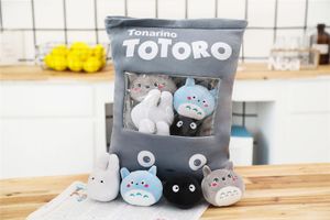 Plush Dolls 8pcslots 4 Designs Creative Plush Toys Totoro Snack Pillow Dolls Stuffed kawaii My Neighbor Totoro Toys for Children Kids Gifts 230303