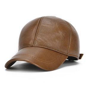 Ball Caps Brand style Men's Real Cowhide Leather baseball Cap brand sboy /Beret Hat winter warm Cowhide cap Cow-09 230303