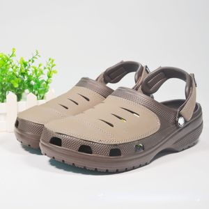 All-match Shoes First Layer Cowhide Men's Breathable Outdoor Casual Hole Beach Shoes Sandals European and American