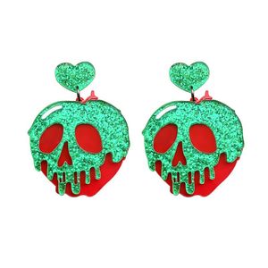 Dangle Earrings Chandelier Ins Candy Green Acrylic Heart Halloweenパーティー