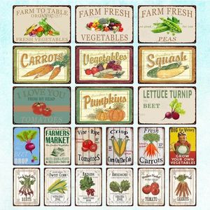 Vegetable Vintage Tin Sign Vintage Metal Sign Decorative Plaque Wall Decor Farm Garden Living Room Kitchen Home Decoration personalized Tin Signs Size 30X20CM w01