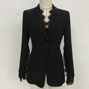 Suits & Blazers Spring 2024 new women's jacket slit-sleeve lace trim small suit