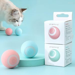 Cat oyuncakları elektrikli interaktif top otomatik haddeleme, köpek yavrusu eğitimi için kendi kendine hareket eden yavru kedi kapalı evcil hayvan ürünleri
