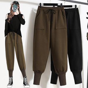 Women's Pants & Capris Black Cloth Haroun Plus Large Size Oversize Korean Vintage Autumn Clothing High Waist Trousers Fashion For Girls