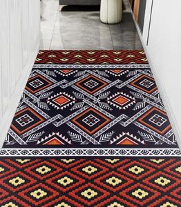 Mattor marockansk stil läder mattor kök ingångar oljefast nonslip golvmatta badrum vattentät dörr anpassad geometri r3734196