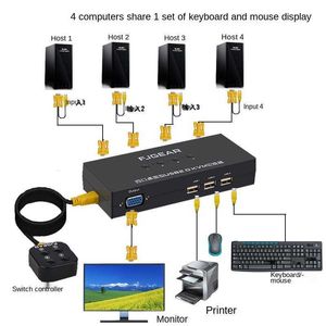 USB KVM switch 2 / 4 ports multi host shared mouse keyboard display Wiring Manual