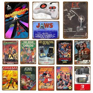 Retro Classic Video Game art painting Comics Poster Play Gaming Metal Tin Signs For Kids Room Game Center Home Decor Vintage Gamer metal Plaque Size 30X20CM w02
