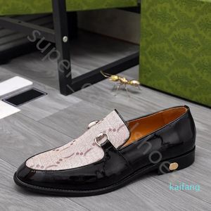 New Designers Dress Shoes Men Mocassins Luxuosos Couro Genuíno Marrom Mens Black Sapatos de Designer Casual Slip On Wedding Shoe 02