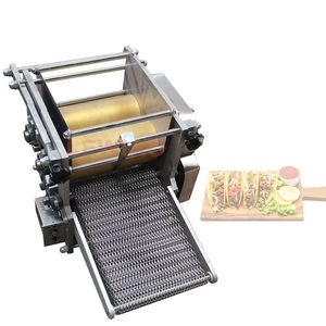Elektrisk majs tortilla rullpannkaka maskin multifunktionell kommersiell automatisk dumpling wraaper mjöltillverkningsmaskin